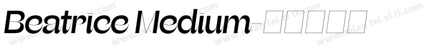 Beatrice Medium字体转换